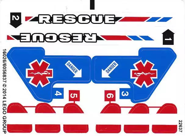 LEGO Technic STICKERBOGEN 42020stk01 Doppelrotor-Hubschrauber