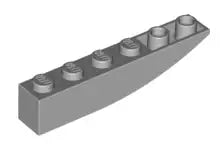 LEGO Schrägsteine 42023 Bogenstein invers 1x6, hellgrau