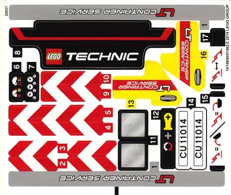 LEGO Technic STICKERBOGEN 42024stk01 Container-Truck