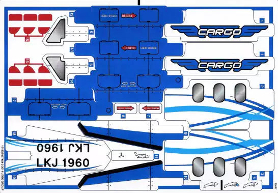 LEGO Technic STICKERBOGEN 42025stk01+02 Frachtflugzeug