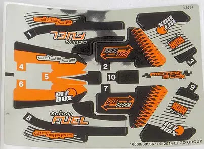 LEGO Technic STICKERBOGEN 42026stk01 Action Racer