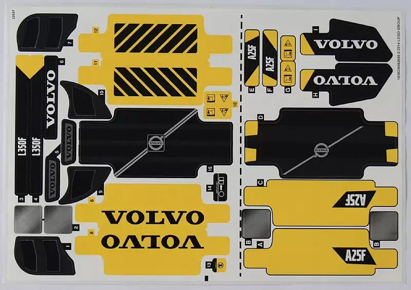 LEGO Technic STICKERBOGEN 42030stk01 VOLVO L350F Radlader
