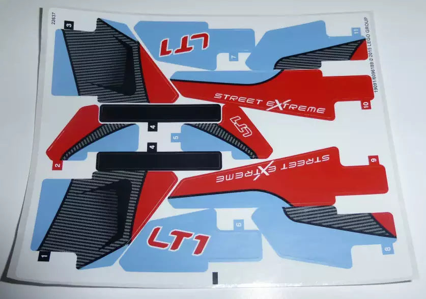 LEGO Technic STICKERBOGEN 42036stk01 Straßenmotorrad
