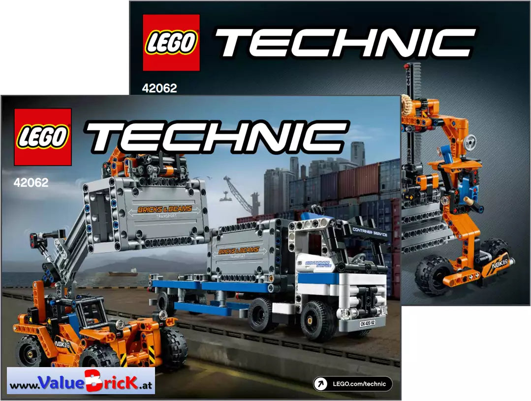 LEGO Technic BAUANLEITUNG 42062 Container-Transport