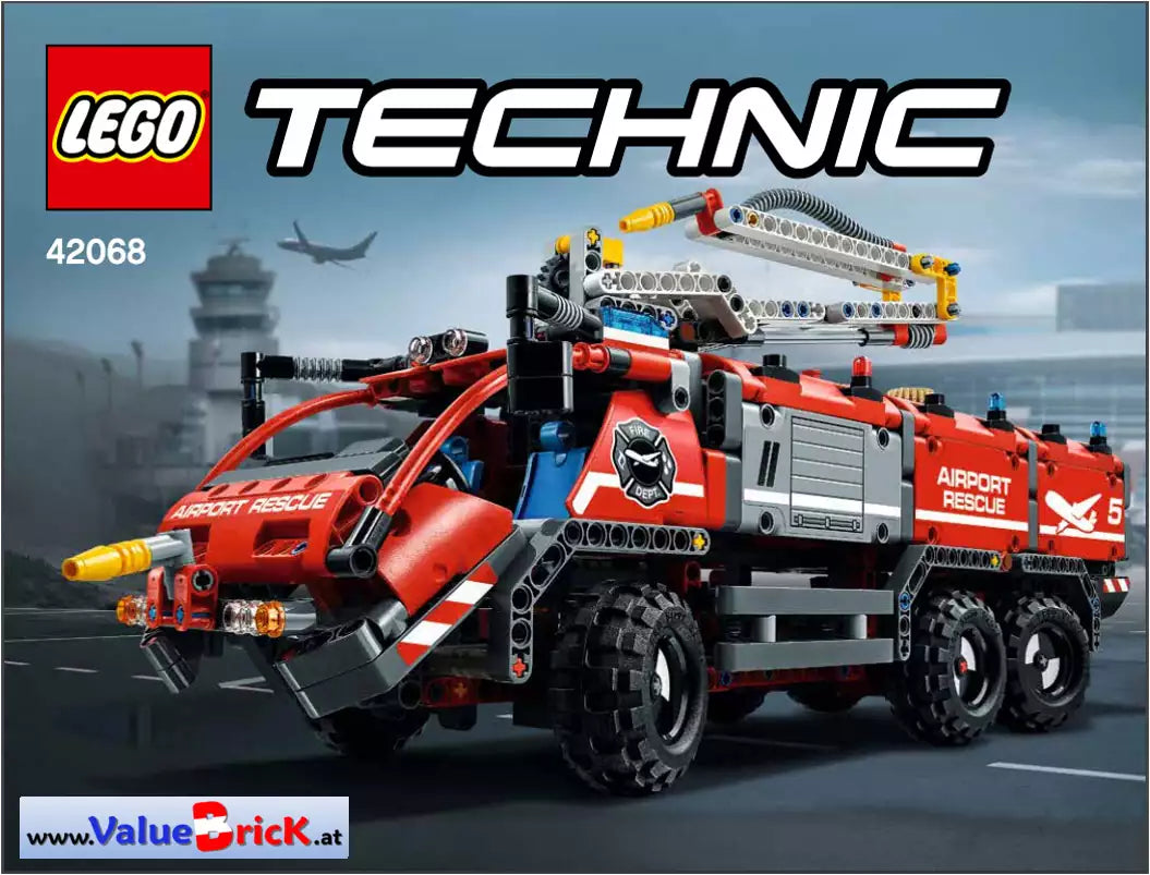 LEGO Technic BAUANLEITUNG 42068 Flughafen-Löschfahrzeug