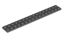 LEGO Platten 4282 Platte 2x16, dunkelgrau