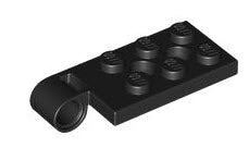 LEGO Gelenke 43045 Scharnierplatte 2x4 mit 2 Pinlöchern, schwarz