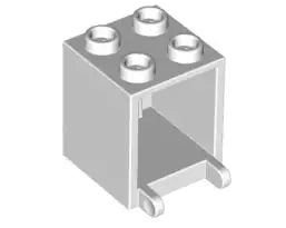 LEGO Behälter 4345 Breifkastenkorpus 2x2x2, weiß