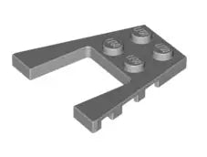 LEGO Sonderplatten 43719 Keilplatte 4x4 mit Ausschnitt, hellgrau