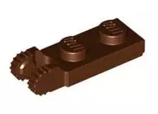 LEGO Gelenke 44302 Scharnierplatte 1x2 (2 Finger, rastend), rotbraun