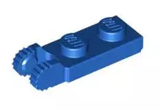 LEGO Gelenke 44302 Scharnierplatte 1x2 (2 Finger, rastend), blau