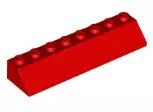 LEGO Schrägsteine 4445 Dachstein 45° 2x8, rot