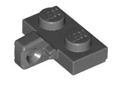 LEGO Gelenke 44567 Scharnierplatte 2x1 (1 Finger, rastend), dunkelgrau