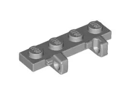 LEGO Gelenke 44568 Scharnierplatte 4x1 (2 Finger, rastend), hellgrau