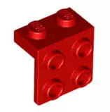 LEGO Sonderplatten 44728 Halter 1x2/2x2, rot