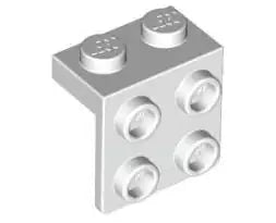 LEGO Sonderplatten 44728 Halter 1x2/2x2, weiß