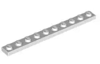 LEGO Platten 4477 Platte 1x10, weiß