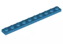 LEGO Platten 4477 Platte 1x10, dunkel-azurblau