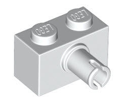 LEGO Sondersteine 44865 Stein 1x2 mit Pin, weiß