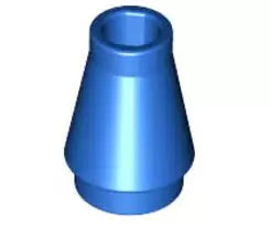 LEGO Schrägsteine 4589 Kegel 1x1 mit Noppe, blau