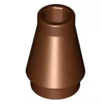 LEGO Schrägsteine 4589 Kegel 1x1 mit Noppe, rotbraun