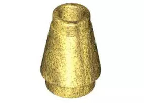 LEGO Schrägsteine 4589 Kegel 1x1 mit Noppe, perlgold