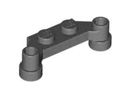 LEGO Sonderplatten 4590 Platte 1x4 mit gekröpften Haltern, dunkelgrau