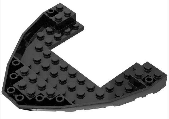 LEGO Boote 47404 Schiffsrumpf-Bug offen 10x12x1, schwarz