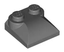 LEGO Sondersteine 47457 Stein 2x2x2/3 gekrümmt mit 2 Noppen, dunkelgrau