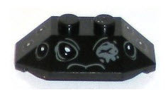 LEGO Sondersteine 47759pb09 Keilstein 2x4 mit Spinnenaugendruck (Shelob), schwarz