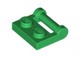 LEGO Gelenke 48336 Scharnierplatte 2x1 mit geschlossenem Griff (breit), grün