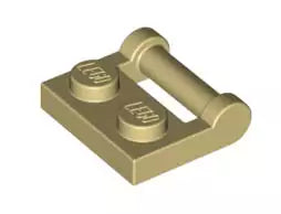 LEGO Gelenke 48336 Scharnierplatte 2x1 mit geschlossenem Griff (breit), beige