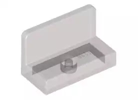 LEGO Wandelemente 4865b Paneel 1x2x1, transparent-schwarz