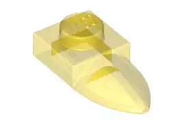 LEGO Sonderplatten 49668 Platte 1x1 mit Zahn, transparent-gelb
