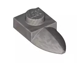 LEGO Sonderplatten 49668 Platte 1x1 mit Zahn, mattsilber
