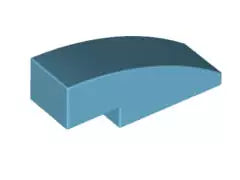 LEGO Schrägsteine 50950 Bogenstein 1x3 ohne Noppen, mittel-azurblau