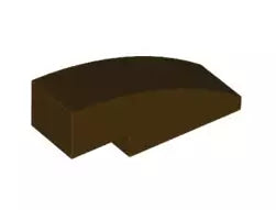 LEGO Schrägsteine 50950 Bogenstein 1x3 ohne Noppen, dunkelbraun