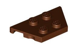 LEGO Sonderplatten 51739 Keilplatte 2x4 Rechts/Links, rotbraun