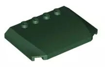 LEGO Fahrzeuge 52031 Motorhaube/Autodach 4x6x2/3, dunkelgrün