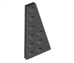 LEGO Sonderplatten 54383 Keilplatte 6x3 Rechts, schwarz