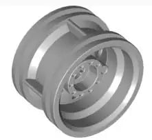 LEGO Räder und Reifen 56145 Felge 30,4 x 20mm (Achsloch), hellgrau
