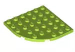 LEGO Sonderplatten 6003 Platte 6x6 mit abgerundetem Eck, lindgrün