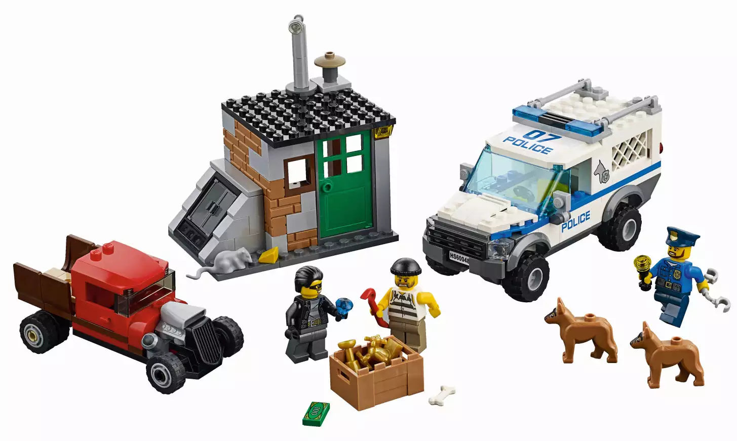 LEGO City 60048 Gauner-Versteck, Inhalt