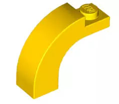 LEGO Schrägsteine 6005 Bogenstein 1x3x2  mit Noppe, gelb