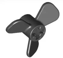 LEGO Luftfahrt 6041 Propeller mit 3 Blättern 3D, schwarz