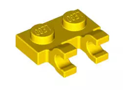 LEGO Sonderplatten 60470b Platte 1x2 mit 2 Clips (waagrecht), gelb