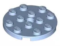LEGO Platten 60474 Platte rund 4x4 mit Loch, knallhellblau