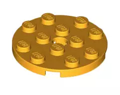 LEGO Platten 60474 Platte rund 4x4 mit Loch, knallhellorange