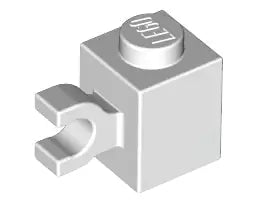 LEGO Sondersteine 60476 Stein 1x1 mit waagrechtem Clip, weiß