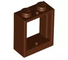 LEGO Türen und Fenster 60592 Fensterrahmen 1x2x2, rotbraun